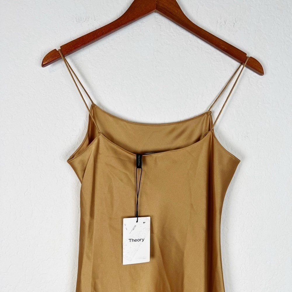 THEORY Satin A-Line Midi Dress - Picture 5 of 13